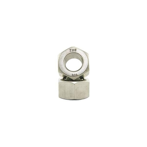 Newport Fasteners Hex Nut, 1"-8, 316 Stainless Steel, Not Graded, 63/64 in Ht, 100 PK 561622-BR-100 - main